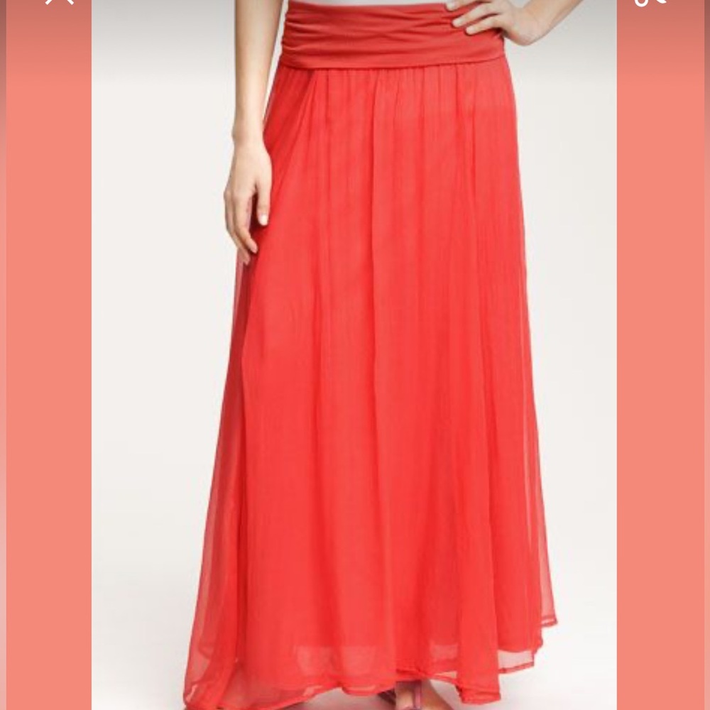 Max & Mia Maxi Skirt orange/red Large